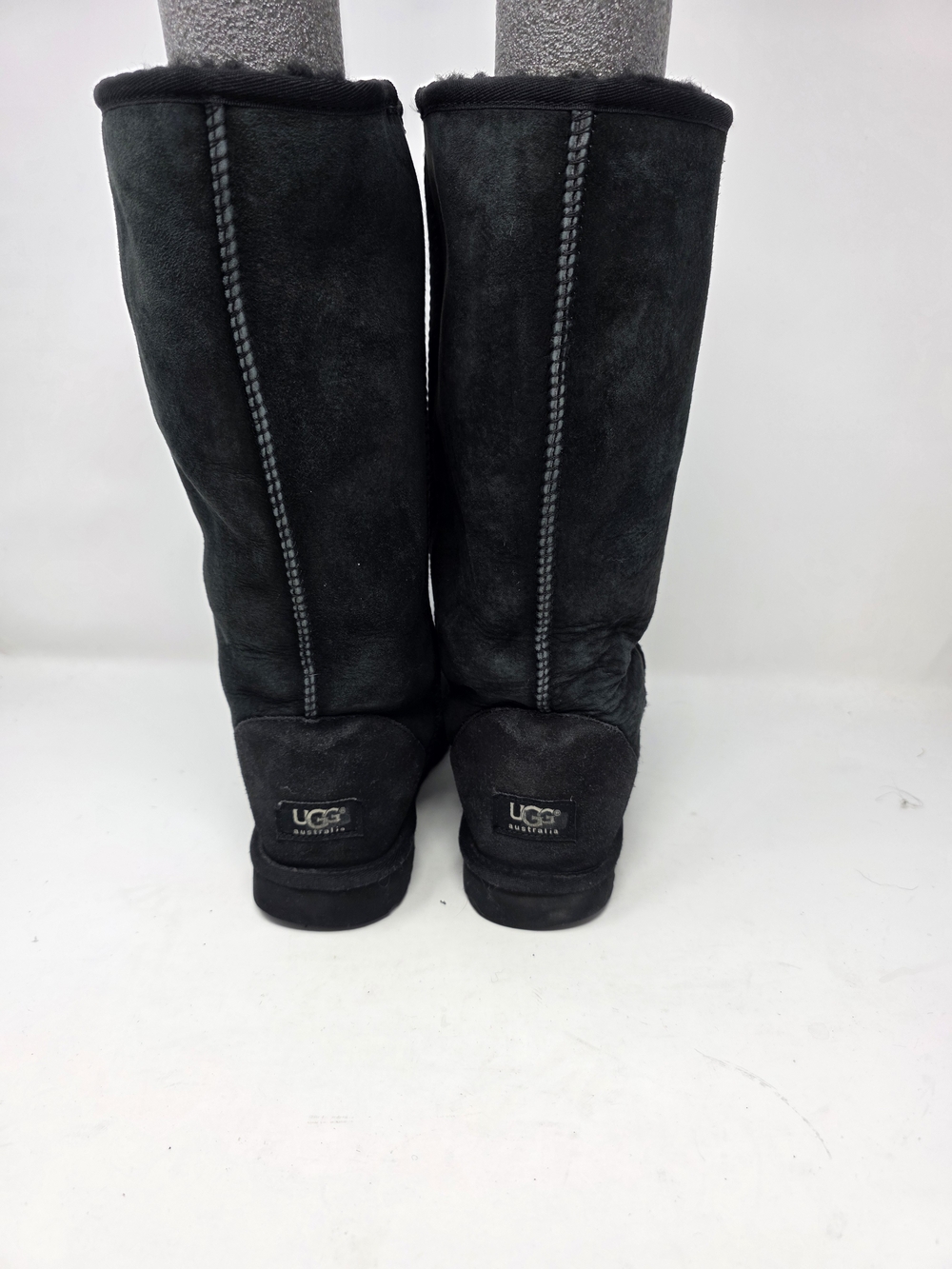 UGG Australia Womens Size 9 Classic Tall Black Suede Shearling Boots S/N 5245